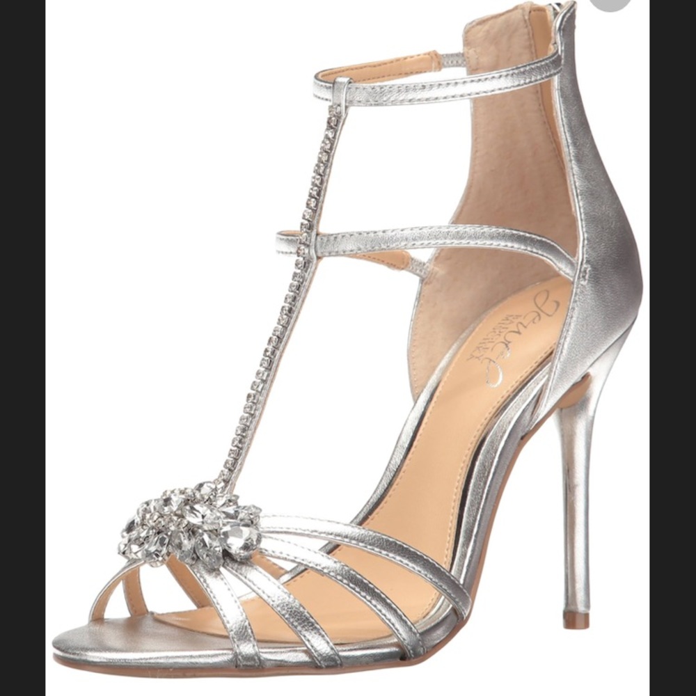 Jewel Badgley Mischka Silver Dress Sandal - 6.5
